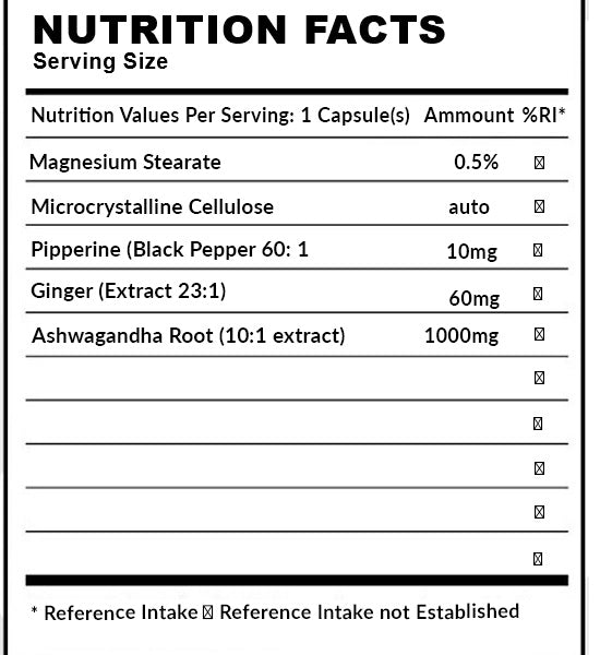 Ashwagandha 1000mg 80 capsules