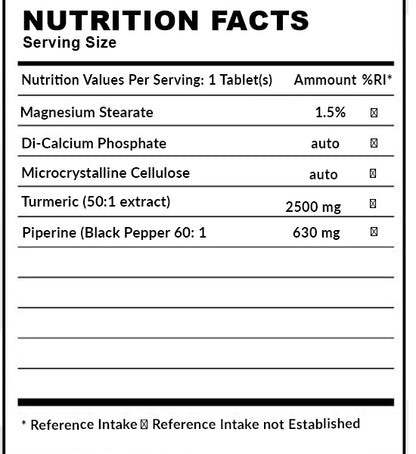 Turmeric and Black Pepper 120 tablets